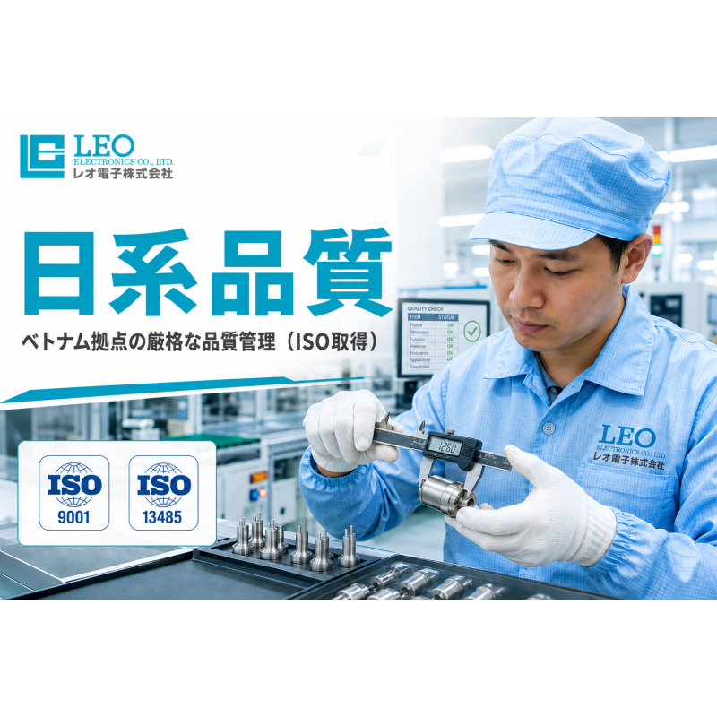 日系品質｜ベトナム拠点の厳格な品質管理（ISO取得）